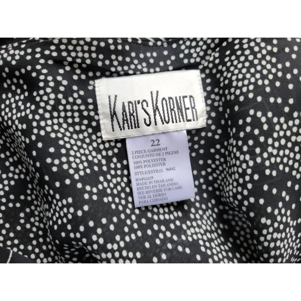 Karis Korner Black Geometric Flare Midi Skirt Plus Size 22 Office GEO122E